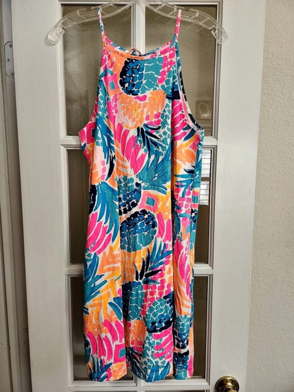 Lilly Pulitzer Margot Goombay Pineapple Swing Dress S Pima Cotton